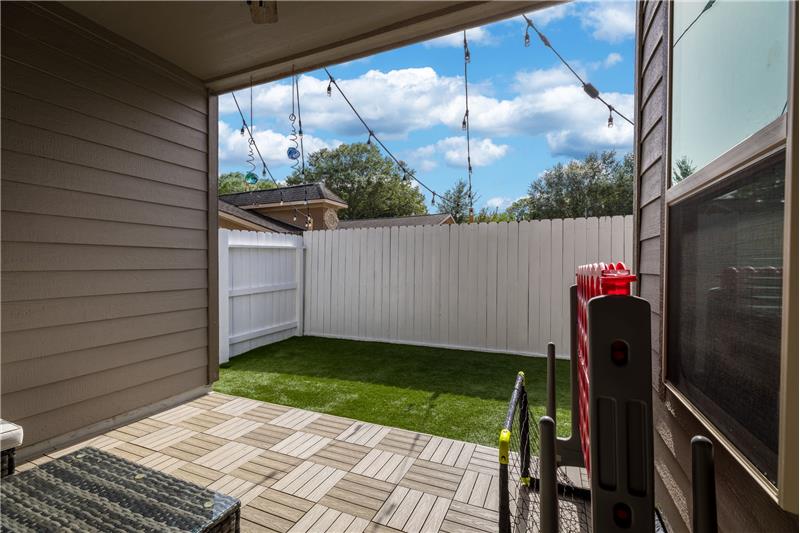 One of 3 outdoor living spaces.