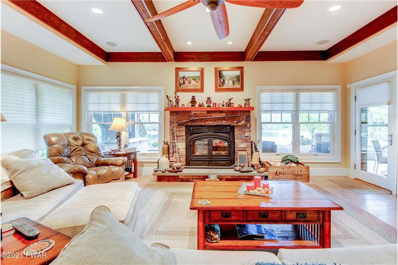 Den Wood Burning Fireplace