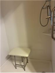NEWER, Accessible Walk-In Shower Enclosure, with Safety Rails, making it a Safe & Easy to Clean Bathroom.