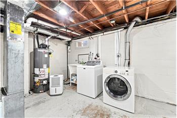 Basement laundry area