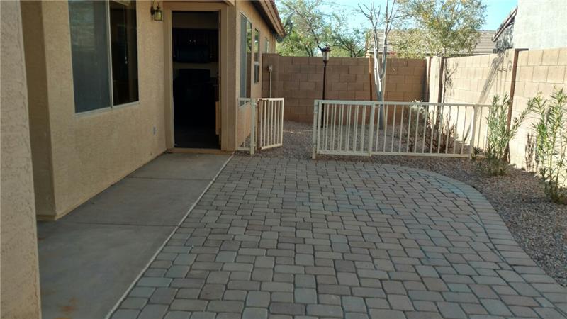 Pavers in back