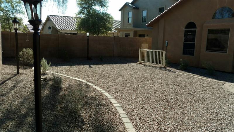 Easy care back yard