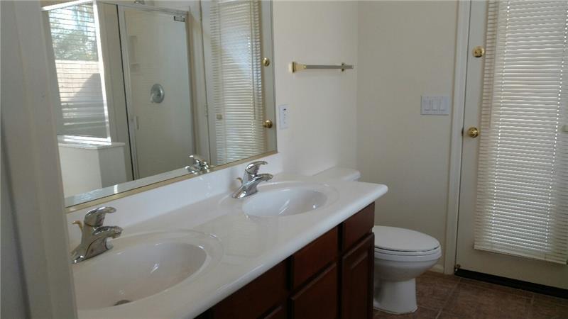 Master bath dual sinks