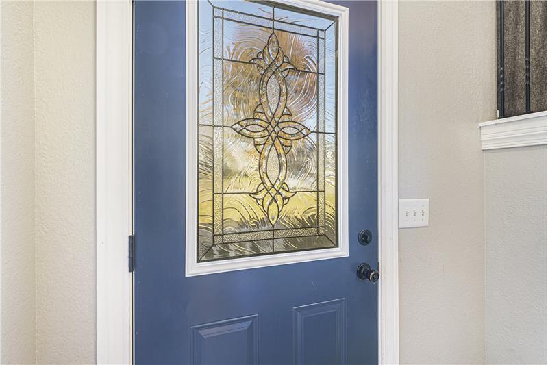 Leaded glass front door