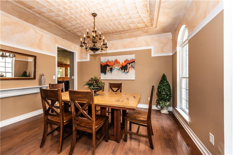 Stylish formal dining room ideal for holiday gatherings and entertaining.