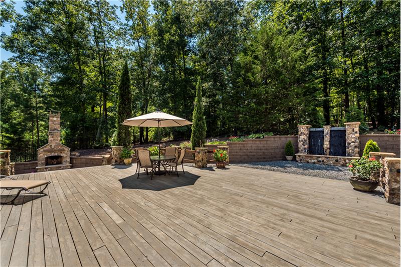 Custom-built, massive deck just perfect for relaxing and entertaining.