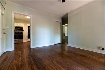 Living area into the kitchen