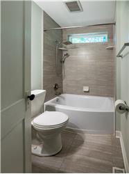 Exquisite tiling in the remodeled bathroom