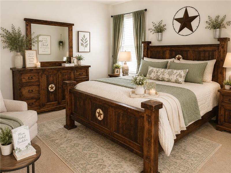 Master Bedroom- Staged for online photos