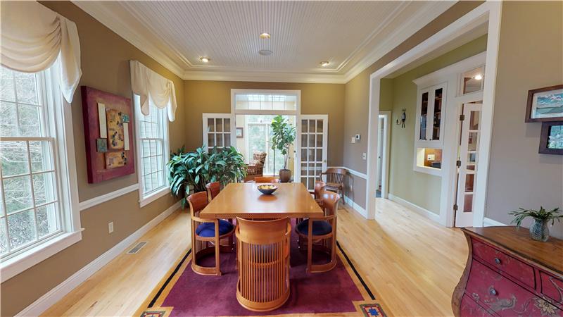Warm and inviting dining room with so much attention to detail!