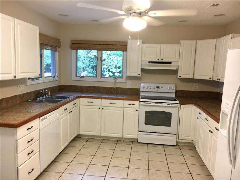 Plenty of Cabinets and countertops 