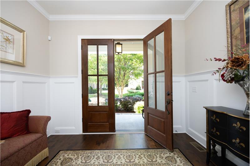 Beautiful Trim and Large Coat Closet in Foyer