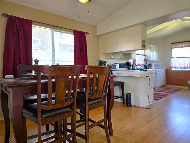 Morning sun fills the kitchenperfect for coffee, cooking, and a bright start to the day.