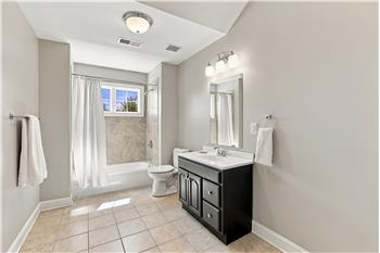 Full bathroom on the finished third floor.