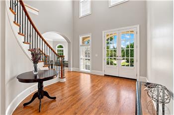 Stunning foyer makes a memorable first impression.