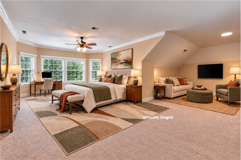 Finished third floor stages as a private, self-contained suite for a live-in au pair or caregiver, long term guests.