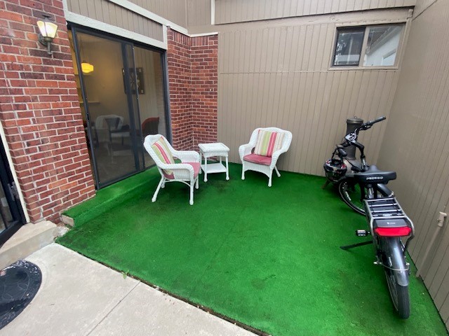 Front patio inside gate