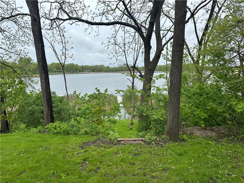 Back yard and view of lake