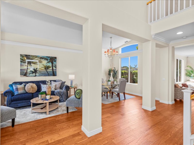 Living room and dining area combination