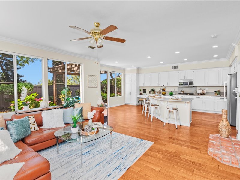 open concept kitchen and family room