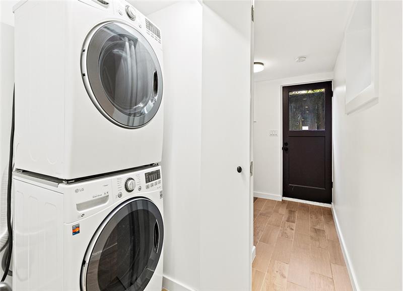 Private laundry for lower level apartment