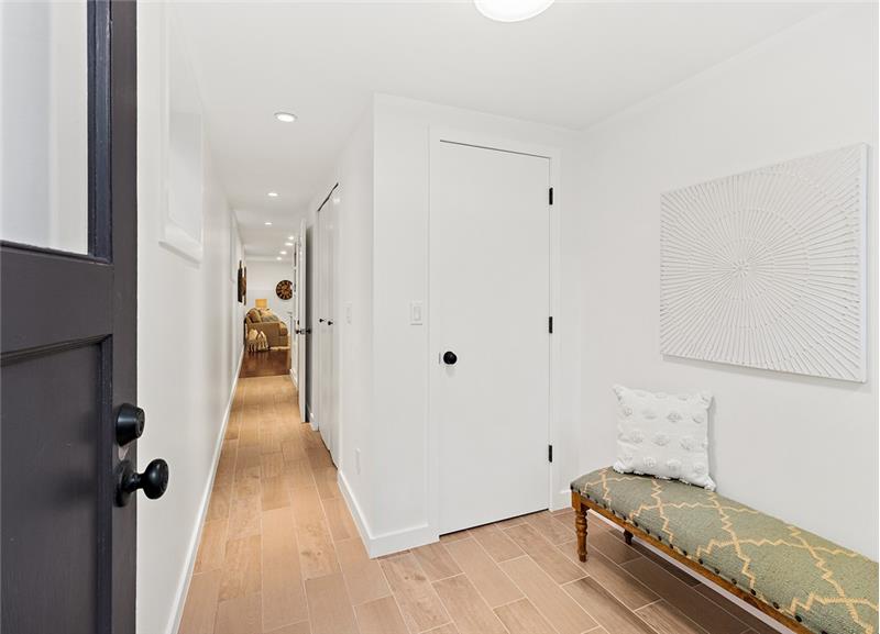 Entry to lower level apartment