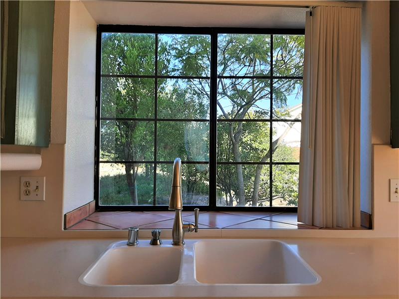The ever important 'view over the sink' receives high marks at 243 Oakwood.