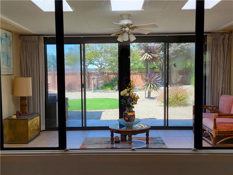 Skylights of Sun Room seen from Formal Living Room!