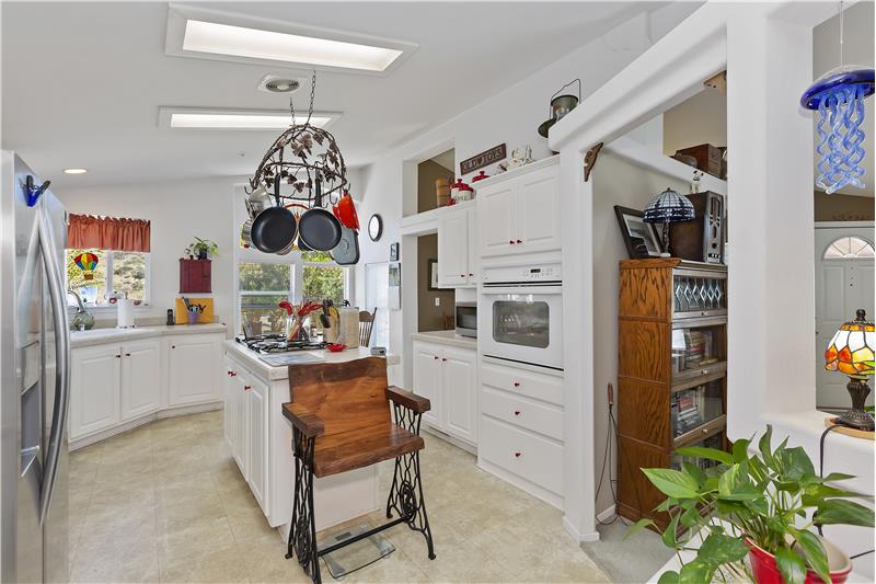 spacious kitchen with center cooking island