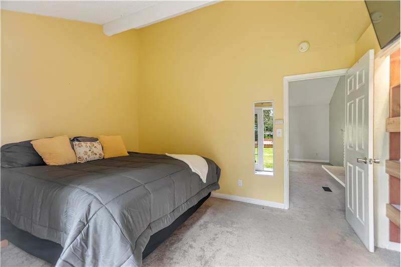 This room features built-in shelves.