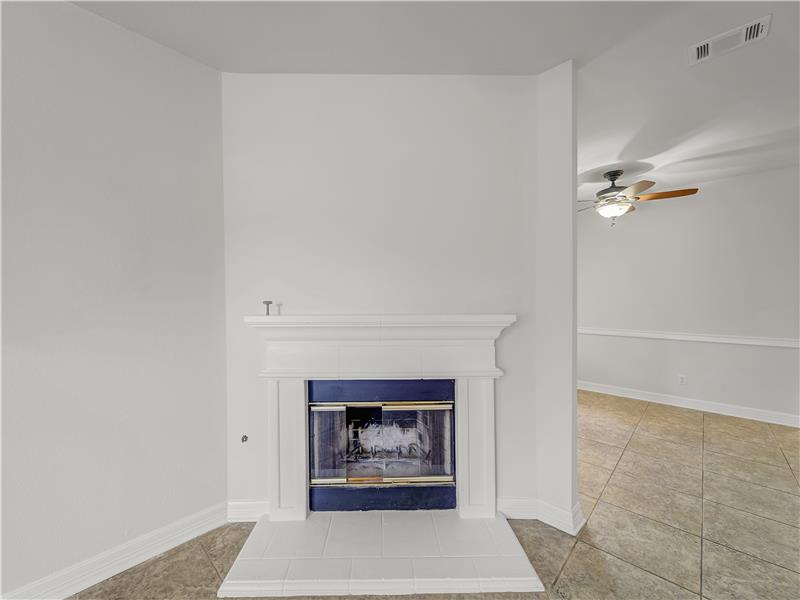 Wood burning gas starter fireplace