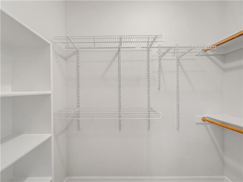 Large walk in closet off primary bath