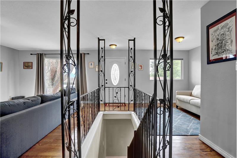 Iron Stair Wells to Finished Basement