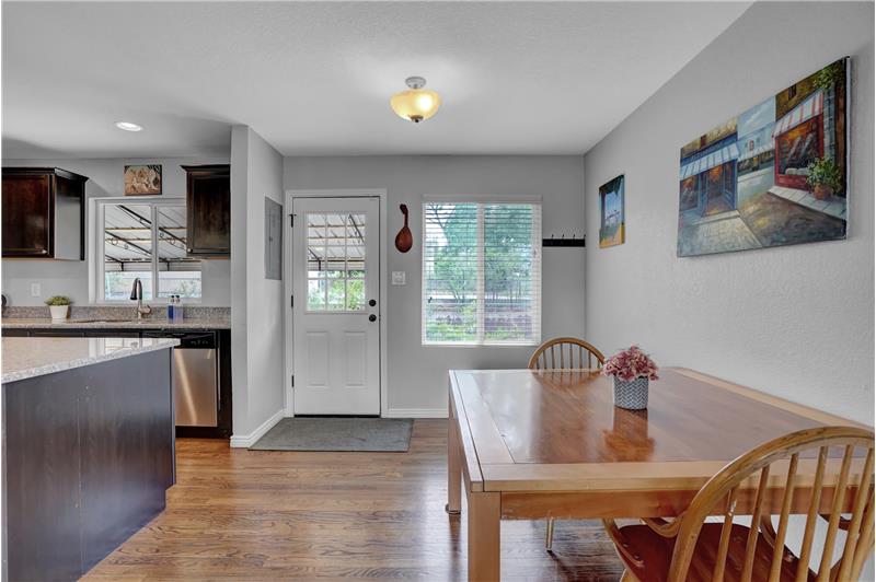 Dining Area with Walk Out to Backyard