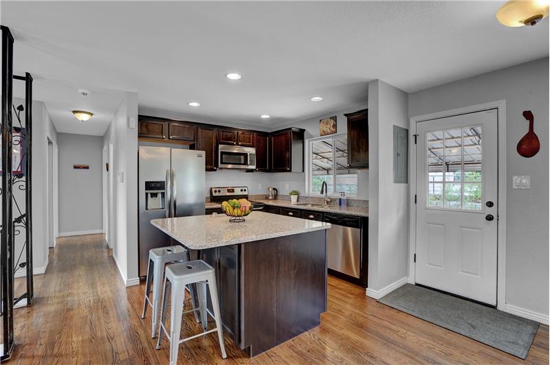 Kitchen with Views into the Hallway