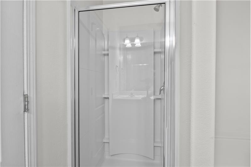Separate shower in primary bathroom
