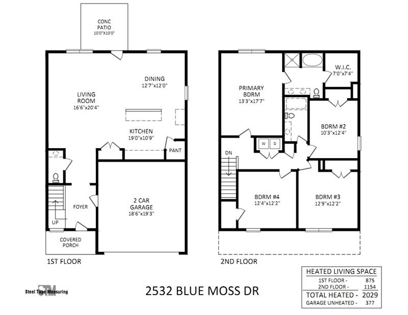 Floor plan for 2532 Blue Moss Drive