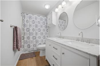 Beautiful guest bath with dual sinks