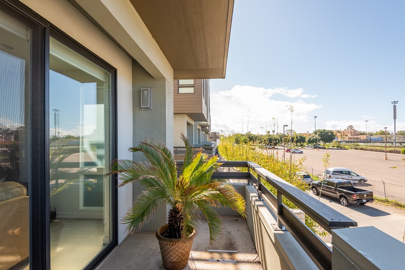 Balcony off living room faces west offers views, great light and breezes