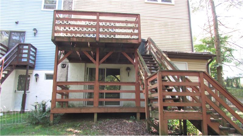Two tier decks and a storage closet