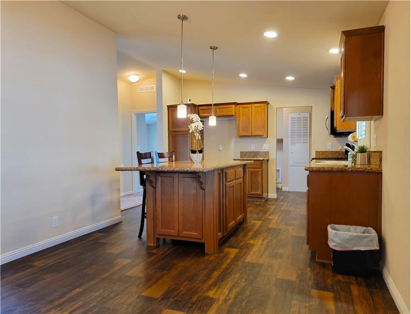 Five LED canned lights in Kitchen, clean and bright!!