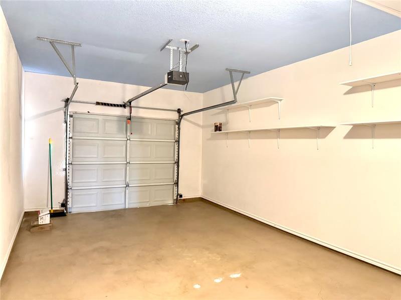 Spacious single car garage