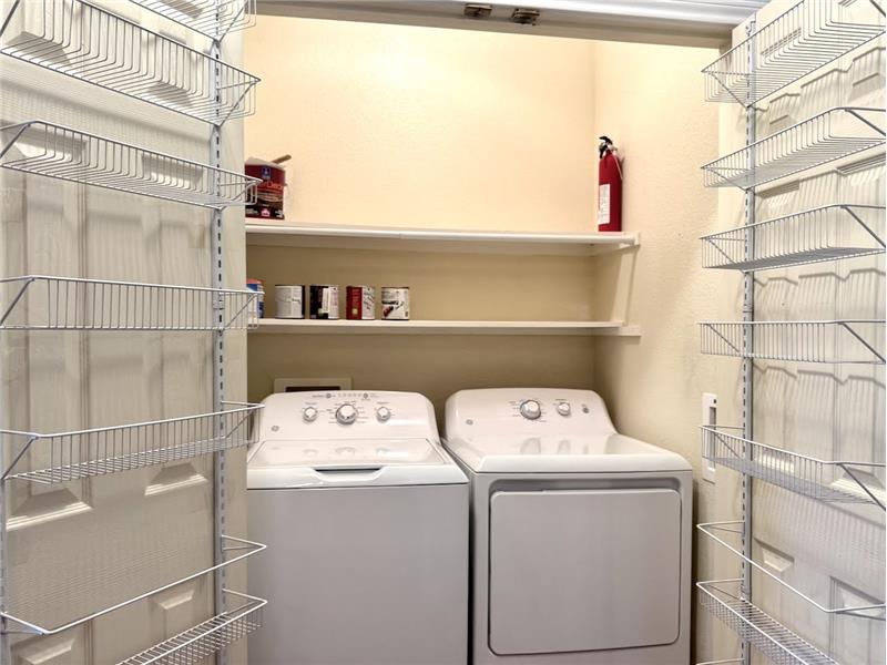 Washer and dryer closet, both are included.