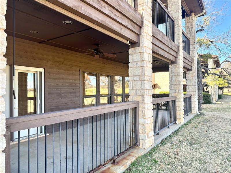 View of the back of the patio