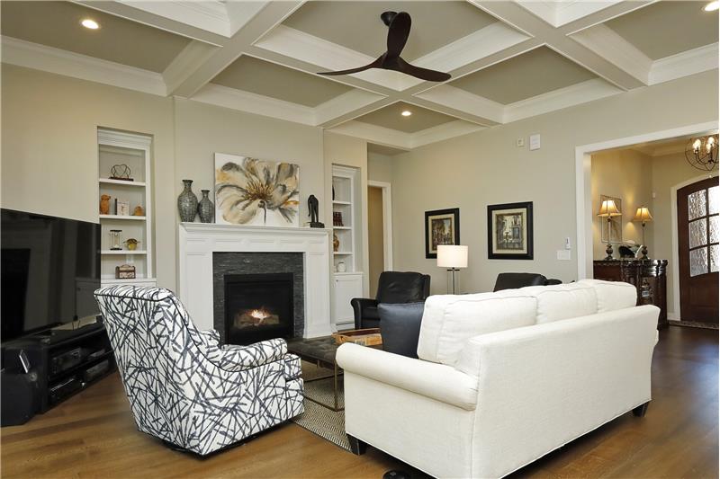Living Room - Coffered Ceiling