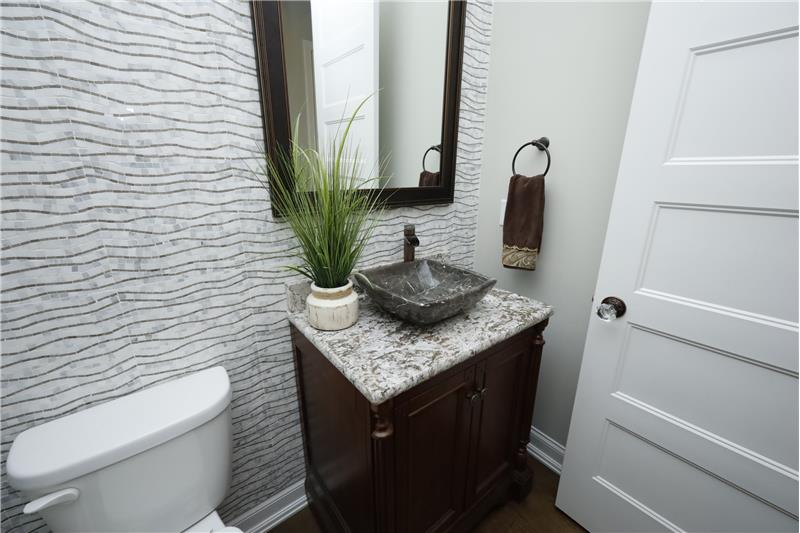 This Tile Wall & Pedestal Sink so GORGE!