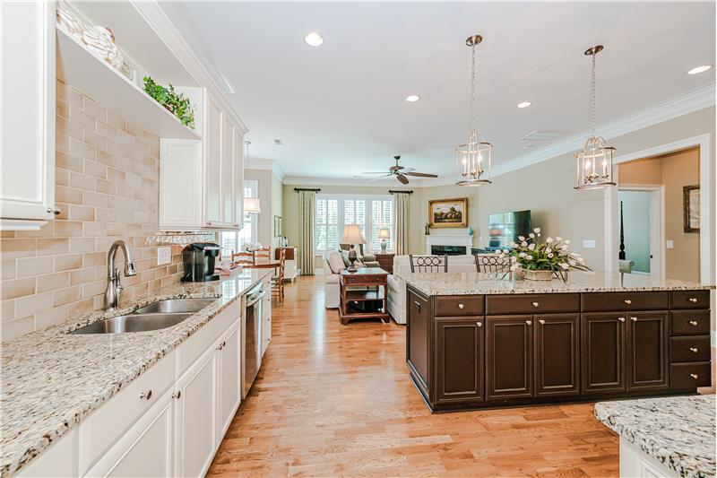 Kitchen provides great sight lines to the great room and breakfast area.