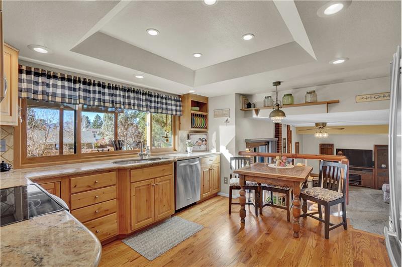 The updated Kitchen offers a Dining Nook for informal dining