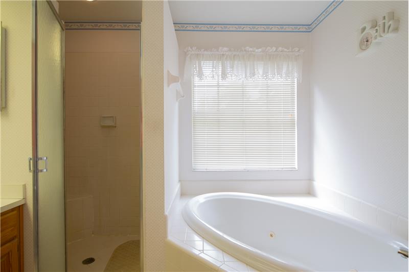 Jetted Tub and Walk in Shower