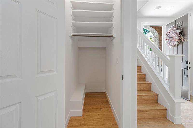 Magical Harry Potter-style Pantry Closet with Upper Shoe Shelving!